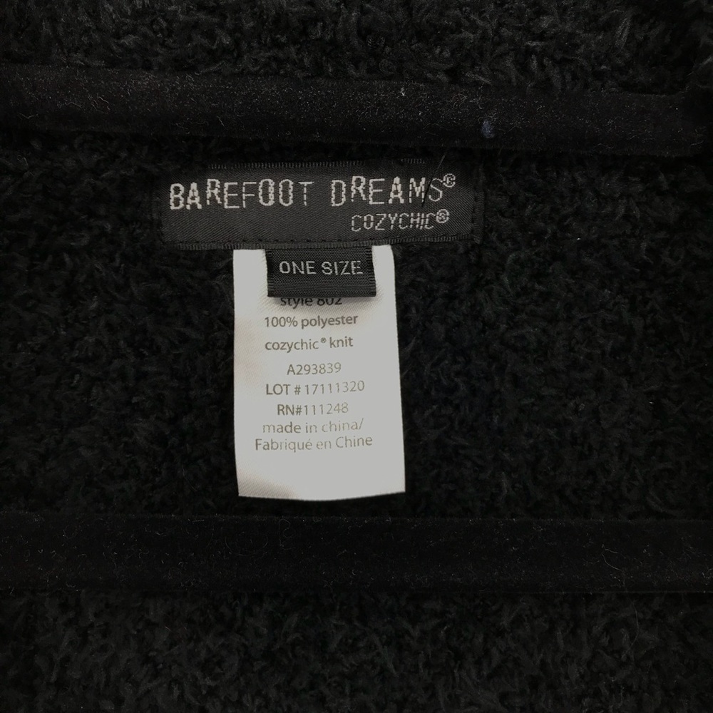 Barefoot Dreams Cozychic Malibu Wrap O/S Black - Picture 3 of 5